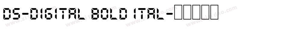 DS-Digital Bold Ital字体转换